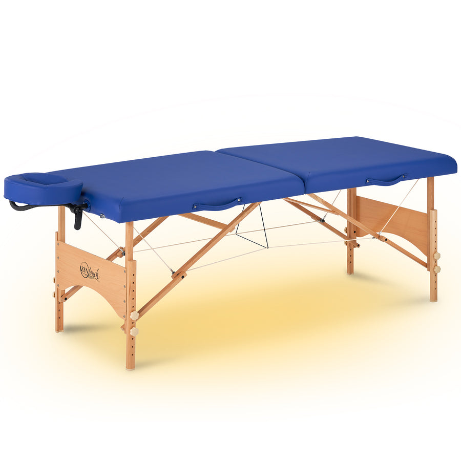 Master ZEN-touch Brady Lightweight Portable Massage Table Beauty Bed Tattoo Spa Salon Facial Lush Bed, Sky Blue, Wood 27''