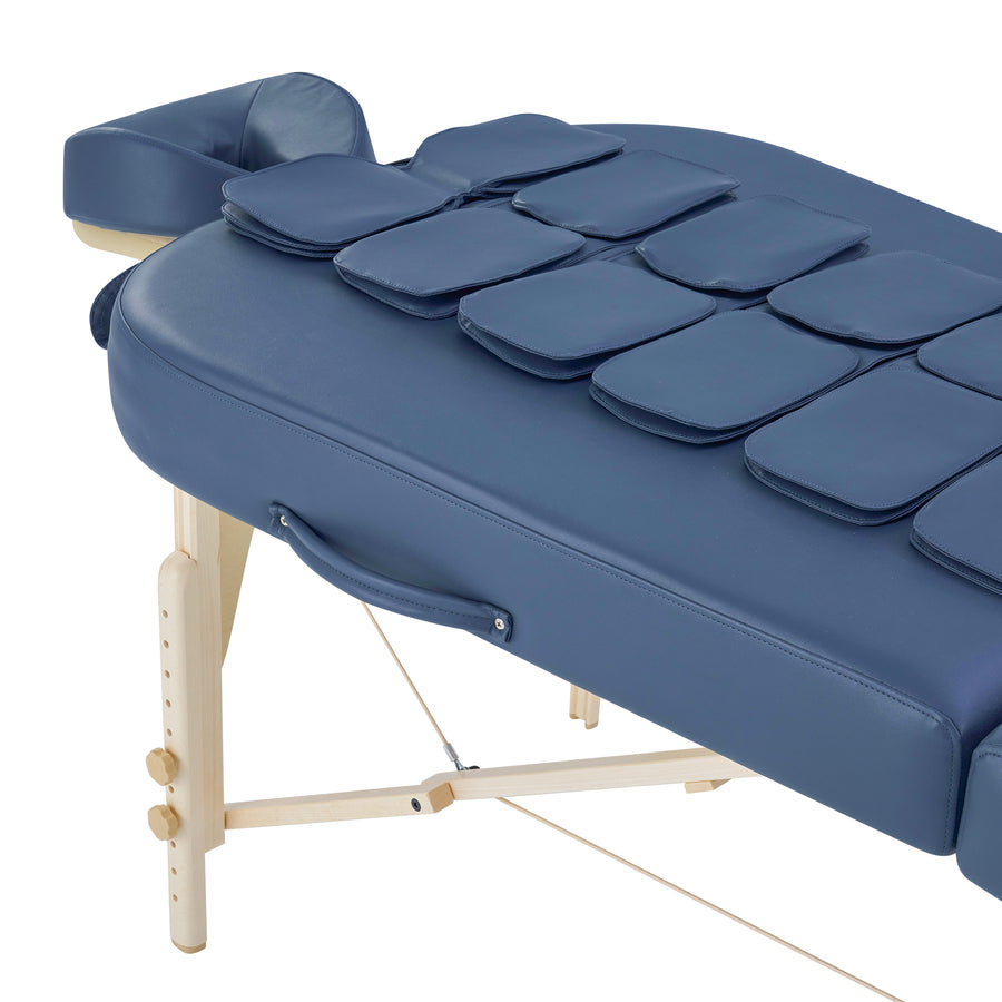 Master Massage 30” Concord Airwave Full Body Stretching Portable Massage Table with Airbags Compression, Lumbar & Neck Traction, Back, Waist, Hip Leg Massage. For Beauty Salon, Massage Professionals and Home Use Chiropractic Table (Royal Blue)