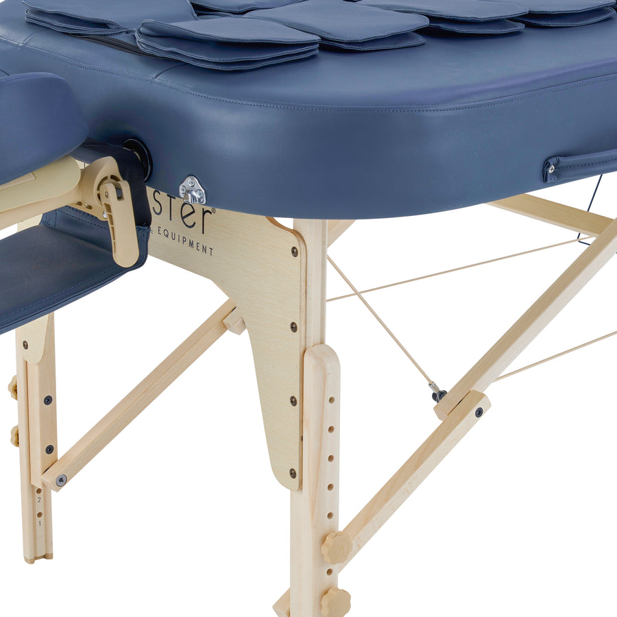 Master Massage 30” Concord Airwave Full Body Stretching Portable Massage Table with Airbags Compression, Lumbar & Neck Traction, Back, Waist, Hip Leg Massage. For Beauty Salon, Massage Professionals and Home Use Chiropractic Table (Royal Blue)