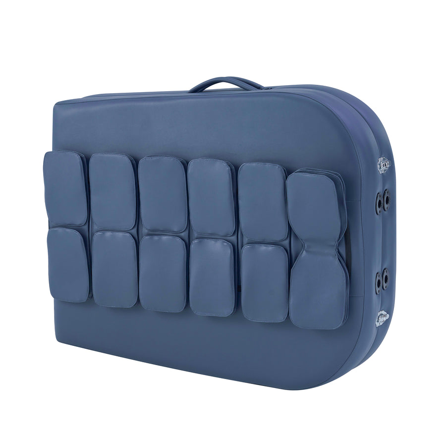 Master Massage 30” Concord Airwave Full Body Stretching Portable Massage Table with Airbags Compression, Lumbar & Neck Traction, Back, Waist, Hip Leg Massage. For Beauty Salon, Massage Professionals and Home Use Chiropractic Table (Royal Blue)