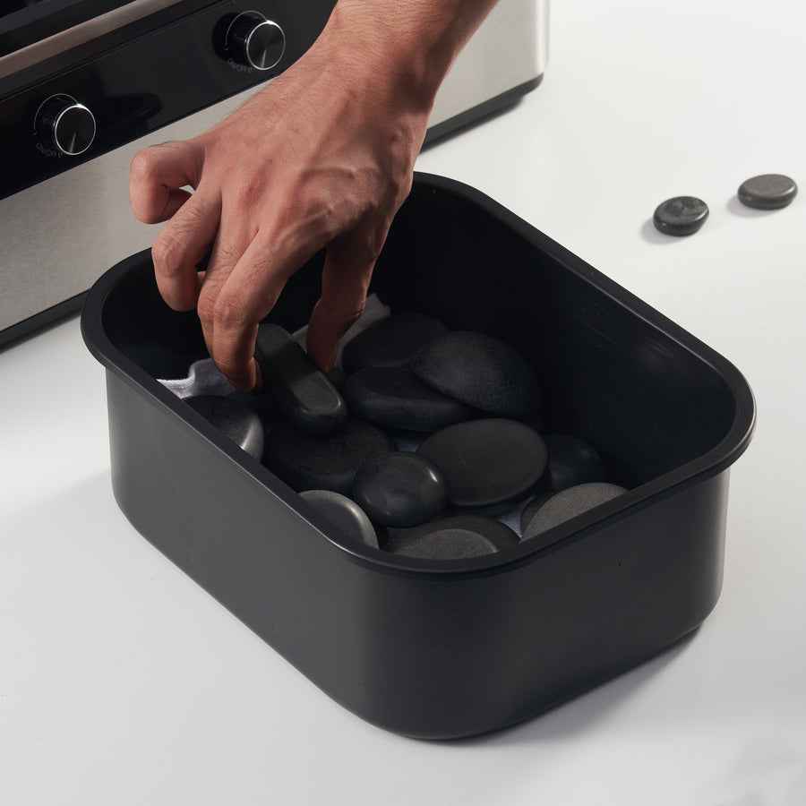 Master Massage Professional Electric Multifunctional Massage Stone Heater, Steam Cooking Heater & 3 Bottle Massage Oil/Lotion/Gel Heater