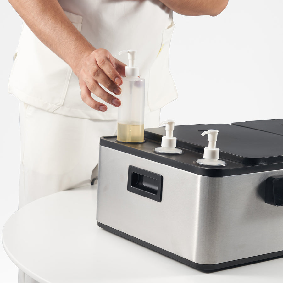 Master Massage Professional Electric Multifunctional Massage Stone Heater, Steam Cooking Heater & 3 Bottle Massage Oil/Lotion/Gel Heater