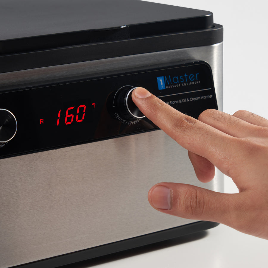 Master Massage Professional Electric Multifunctional Massage Stone Heater, Steam Cooking Heater & 3 Bottle Massage Oil/Lotion/Gel Heater