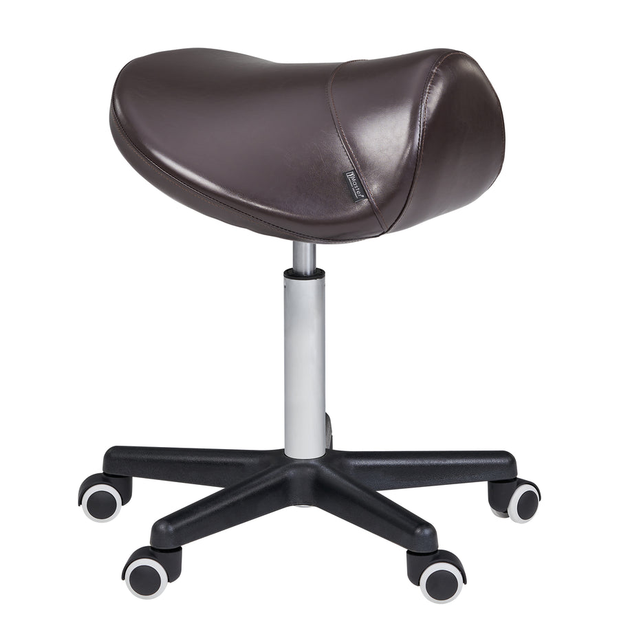 Master Massage Ergonomic Swivel Saddle Stool, Posture Chair with a Durable Pneumatic Hydraulic Lift (Sleek Black Color)