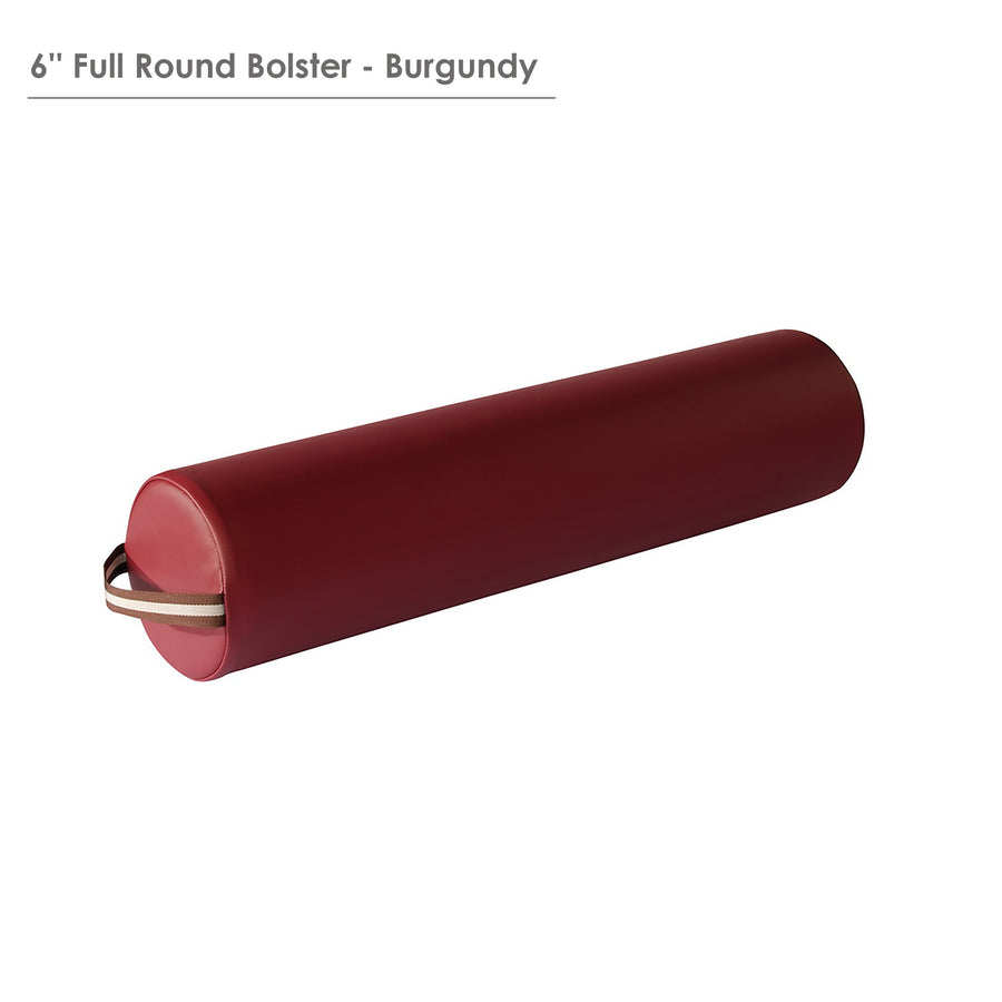 Master Massage 6"x26" Professional Round Massage Bolster burgundy