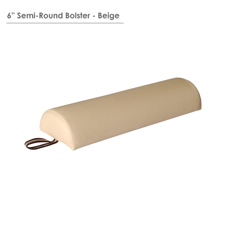 Master Massage 6" Semi-Round comfortable bolster cream