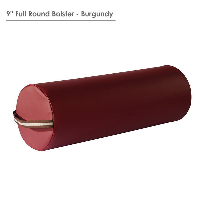 Master Massage  9"x26" Large Full Round Bolster burgundy