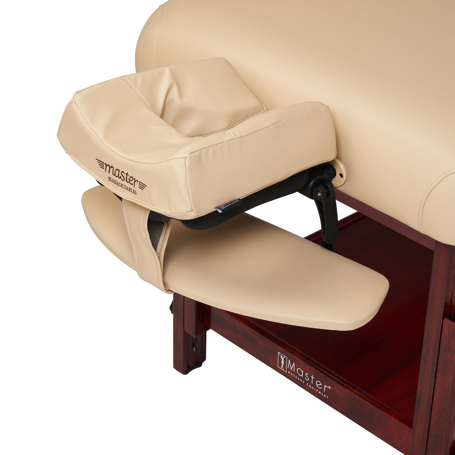 Master Massage 31" SPAMASTER™ Stationary Massage Table Package with Lift Back Action & MEMORY FOAM! (Cream Color)