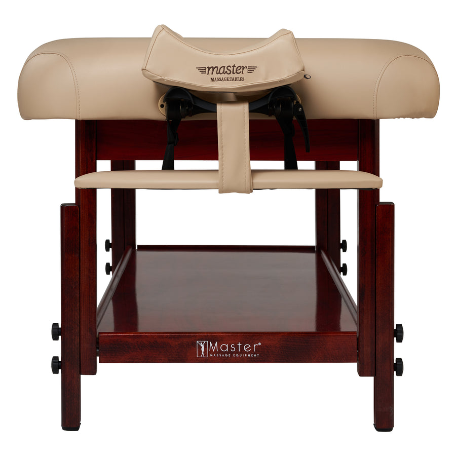 Master Massage 31" SPAMASTER™ Stationary Massage Table Package with Lift Back Action & MEMORY FOAM! (Cream Color)