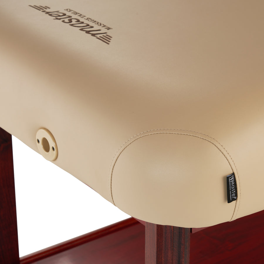 Master Massage 31" SPAMASTER™ Stationary Massage Table Package with Lift Back Action & MEMORY FOAM! (Cream Color)