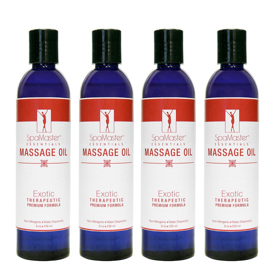 Master Massage Unscented Water Soluble Blend Massage Oil 4 bottle